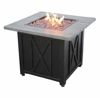 Endless Summer 30-in Outdoor Gas Fire Pit w/ Weathered Wood Grain Printed Mantel, LP