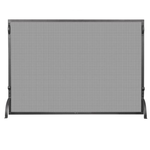 UniFlame Large Fireplace Screen, Wrought Iron, 1-Panel, Black