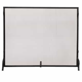 UniFlame Small Fireplace Screen, Wrought Iron, 1-Panel, Black