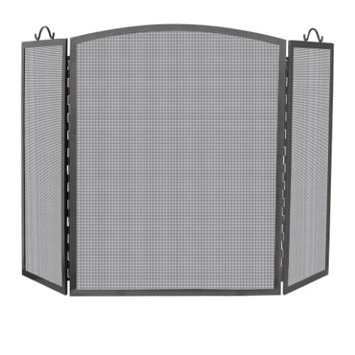 UniFlame Large Fireplace Screen w/ Arch Top, 3-Panel, Olde World Iron