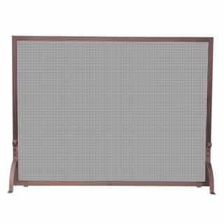 Fireplace Screen, 1-Panel, Antique Copper
