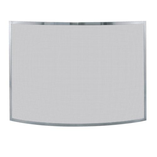 Fireplace Screen, Curved, 1-Panel, Pewter