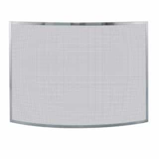 UniFlame Fireplace Screen, Curved, 1-Panel, Pewter