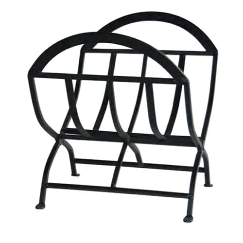 22-in Wide Black Wrought Iron Log Holder