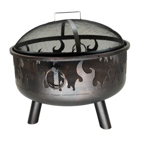 24.25-in Wood-Burning Fire Pit w/ Flame Design, Oil Rubbed Bronze