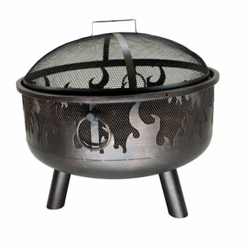 24.25-in Wood-Burning Fire Pit, Flame Design, Oil Rubbed Bronze