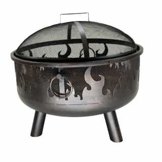 Endless Summer 24.25-in Wood-Burning Fire Pit, Flame Design, Oil Rubbed Bronze