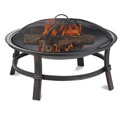 29-in Wood-Burning Fire Pit w/ Airflow Technology, Brushed Copper