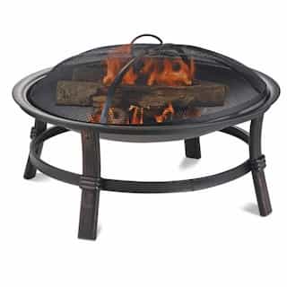 Endless Summer 29-in Wood-Burning Fire Pit, Airflow Technology, Brushed Copper