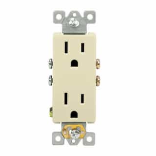 Enerlites Almond Push-In and Side Wired Decorator Residential Grade 15A Receptacle