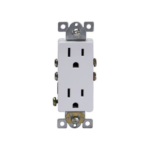 Brown Push-In and Side Wired Decorator Residential Grade 15A Receptacle