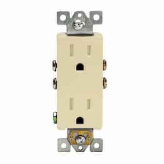 Ivory Residential Grade Tamper Resistant 15A Duplex Receptacle