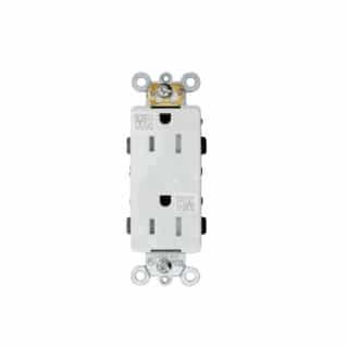 15 Amp Tamper and Weather Resistant Duplex Receptacle, White