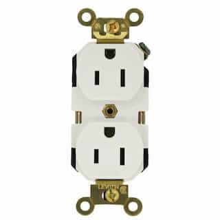 Enerlites Brown Back and Side Wired 15A Industrial Grade Duplex Receptacle