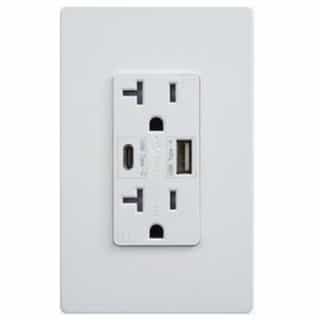 Enerlites Ultra-High Speed Dual USB Charger 20A Duplex Tamper Resistant Receptacle