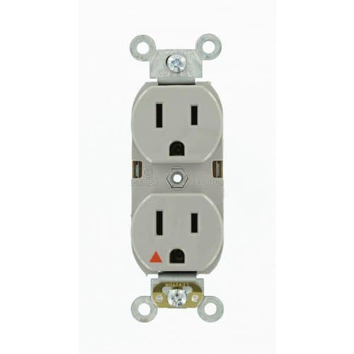 20 Amp Tamper Resistant Isolated Ground Duplex Receptacle, White