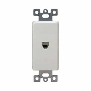 Almond Molded-In Voice and Audio/Video RJ11 Jack Wall Outlet