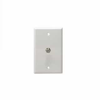Enerlites Telephone and CATV 1-Gang Single F-Type Connector Wall Outlet, Ivory