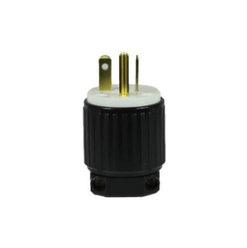 Enerlites Black Industrial Grade Straight Blade 20A High Voltage Plug 