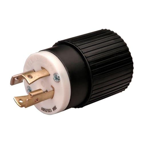 Enerlites Black Industrial Grade 20A 3-Pole Locking High Voltage Plugs