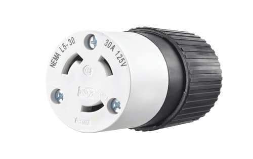 Enerlites Black Industrial Grade 30A 2-Pole Locking High Voltage Cord Connector