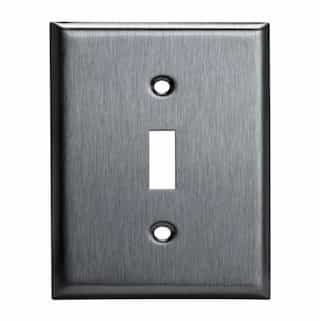 Over-Size Stainless Steel 1-Gang Toggle Wall Plate