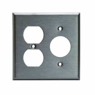 Enerlites 2-Gang Duplex & Single Receptable Cover Plate, 1.4-in Diameter