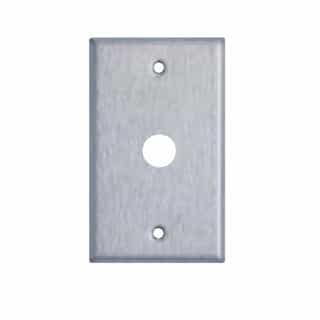 1-Gang Cable Wall Plate, Stainless Steel