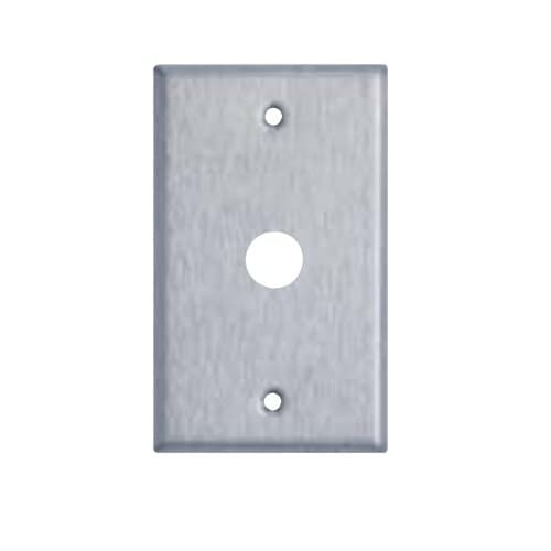 1-Gang Cable Wall Plate, Stainless Steel