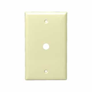 Ivory Telephone and CATV 1-Gang Phone and Cable Wall Jack Plate