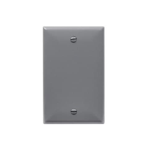 1-Gang Unbreakable Wall Plate Cover, Polycarbonate, Gray