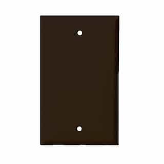 Brown Mid-Size Thermoplastic 1-Gang Blank Wall Plate