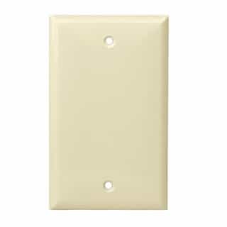 Light Almond Mid-Size Thermoplastic 1-Gang Blank Wall Plate
