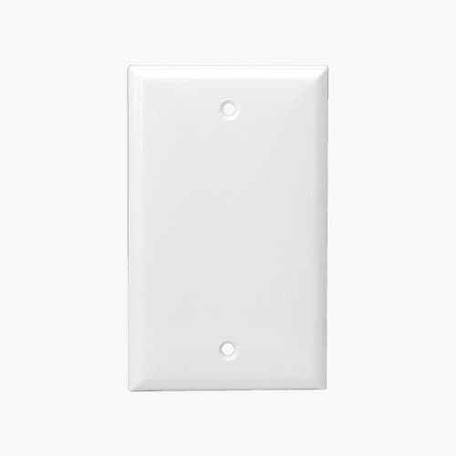 1-Gang Wall Plate, Over-Size, White