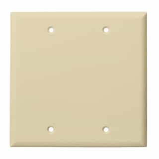 Enerlites Ivory Colored Thermoplastic Two-Gang Blank Wall Plate