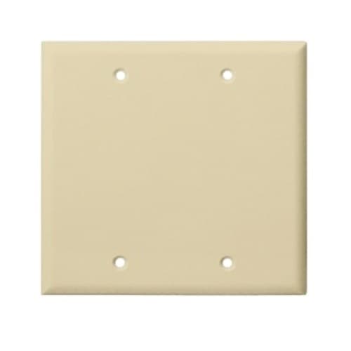 Enerlites 2-Gang Oversized Blank Wall Plate, Thermoplastic, Ivory