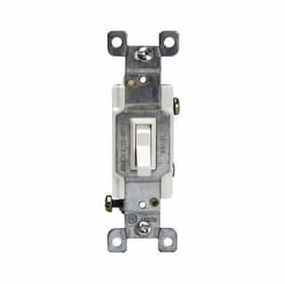 Enerlites White Single-Pole Lighted Push-In and Side Wired 15A Toggle Switches