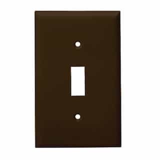Brown Colored 1-Gang Toggle Switch Plastic Wall Plates