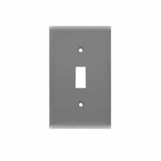 Enerlites 1-Gang Unbreakable Wall Plate Switch Cover, Polycarbonate, Gray