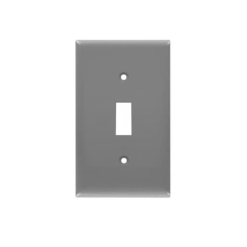 Enerlites 1-Gang Unbreakable Wall Plate Switch Cover, Polycarbonate, Gray