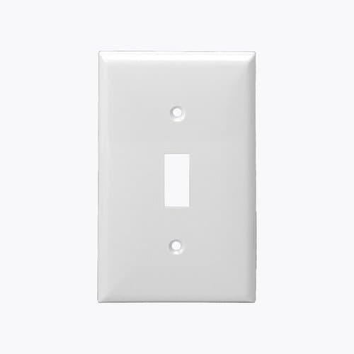 Enerlites White Mid-Size 1-Gang Toggle Switch Plastic Wall Plates