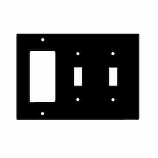 Enerlites Brown Combination 3-Gang 2-Toggle and GFCI Plastic Wall Plates
