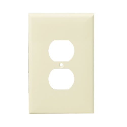 Enerlites Light Almond 1-Gang Duplex Receptacle Plastic Wall Plates