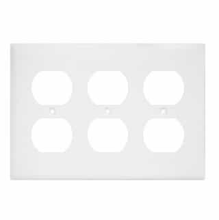 Enerlites White 3-Gang Duplex Receptacle Plastic Wall Plates