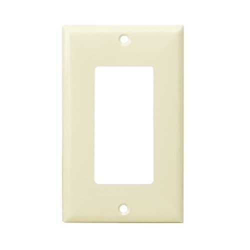 Light Almond 1-Gang Mid-Size Decorator/GFCI Plastic Wall plates