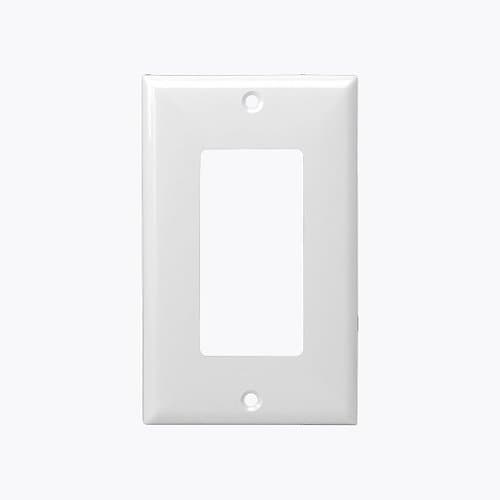 Enerlites White 1-Gang Mid-Size Decorator/GFCI Plastic Wall plates