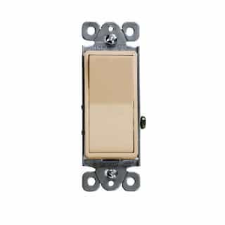 Almond Residential Grade AC Quiet Single Pole 15A Decorator Switch