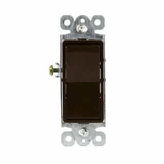 Brown Residential Grade AC Quiet Single Pole 15A Decorator Switch