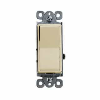 Ivory Residential Grade AC Quiet Single Pole 15A Decorator Switch