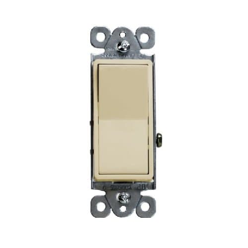 Enerlites Ivory Residential Grade AC Quiet Single Pole 15A Decorator Switch